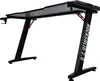 A black gaming desk with a z-shaped leg structure and red accents. Produktbild-Vorschau