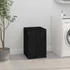vidaXL Wäschetruhe Schwarz 44x44x66 cm Massivholz Kiefer Produktbild-Vorschau 3