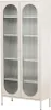 A tall, narrow cabinet with two glass doors and four shelves. Voir les images du produit