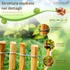 Floranica Recinzione in nocciolo con pali 35 cm x 5 m Anteprima dell’immagine prodotto 4