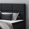Boxspringbett Rotterdam 140x200 cm Webstoff Schwarz Produktbild-Vorschau 3