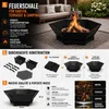 QLS Feuerschale 75x75 cm XXL - Feuerstelle Stahl faltbar Produktbild-Vorschau 1