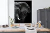 MuchoWow® Poster Tiere - Elefant - Wild - Schwarz - Weiß Produktbild-Vorschau 3