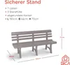 BICA Gartenbank Olimpia taupe | wetterfest | Ideal für Produktbild-Vorschau 4