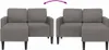 vidaXL Canapé 2 places avec chaise longue en L gris clair Voir les images du produit 5