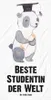 Mr. & Mrs. Panda Handtuch Pinguin Beste Studentin der Welt Produktbild-Vorschau 1