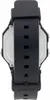 The back of a black Casio watch with a silver metal case and a black rubber strap. Voir les images du produit