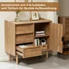 Kommode Holz mit 3 Schubladen & Tür, Sideboard mit Produktbild-Vorschau 5