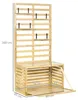 Contenitore Outsunny, cassapanca da giardino con supporto Anteprima dell’immagine prodotto 3