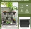 COSTWAY Support pour fleurs Escalier pour fleurs avec bacs Voir les images du produit 5