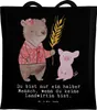 Mr. & Mrs. Panda Jutebeutel Landwirtin Herz - Schwarz - Produktbild-Vorschau 1