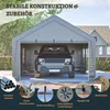 Garagenzelt 6x4x3m mit aufrollbare Fenster, wasserdichter Produktbild-Vorschau 3