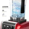A close-up marketing image of a red high-performance blender with water swirling inside the pitcher, highlighting its features. Produktbild-Vorschau