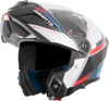 Bogotto FF404 Ezion Klapphelm, schwarz matt/weiß/rot/blau, Produktbild-Vorschau 1