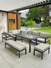 Ensemble repas de jardin 9 places en aluminium Voir les images du produit 2