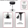 sada 2 taburetů HWC-C22, sedák taburet make-up stolička, Náhled obrázku produktu 8