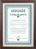 A framed certificate with decorative borders and text. Produktbild-Vorschau