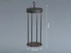 2er SET Outdoor Tischlampen Laterne 36cm Schwarz ohne Strom Produktbild-Vorschau 3