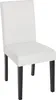 A white dining chair with dark legs against a white background. Podgląd zdjęcia produktu