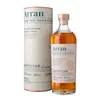 A bottle of Arran Single Malt Quarter Cask Scotch Whisky and its cylindrical packaging are displayed against a white background. Produktbild-Vorschau