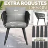 tillvex® Gartenstuhl 6er Set Wetterfest mit Armlehne | Produktbild-Vorschau 2