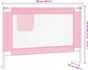 vidaXL Chránič postele pro batolata růžový 90x25 cm Látka Náhled obrázku produktu 8