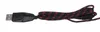 A close-up of a USB cable with a braided black and red cord. Anteprima dell’immagine prodotto