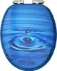 vidaXL Toaletní sedátko Soft Close Lid MDF Blue Water Drop Náhled obrázku produktu 4
