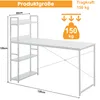 Bureau d'ordinateur 120 x 60 cm, grand plateau, structure Voir les images du produit 3