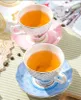 Elegante Tasse 1 Stück dünnes Porzellan 220ml Blauer 8el Produktbild-Vorschau 4