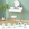 ALFORDSON Nowoczesny zestaw toaletki LED w kolorze białym i Podgląd zdjęcia produktu 4