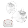 A white electric breast pump with two collection bottles and tubing, displayed on a white background. Produktbild-Vorschau