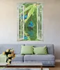 Wallario Poster mit Fenster-Illusion: Schmetterlinge in Produktbild-Vorschau 2