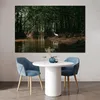 MuchoWow® Poster Reiher - Wald - See 180x120 cm - Produktbild-Vorschau 4