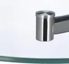 Close-up of a metal fitting attached to a glass surface. Voir les images du produit