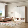 MODFU Kinderkleiderschrank mit Katzenbett,Flurgarderobe mit Produktbild-Vorschau 5