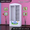BDW Armoire, 2 portes, 2 tiroirs, penderie, 180x90 cm, rose Voir les images du produit 2