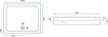 Technical drawings of a shower tray with dimensions. Produktbild-Vorschau
