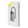 BASEUS HUB Adapter 4in1 WKWG070113/BS-OH067 0,17m grau Produktbild-Vorschau 7