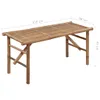 vidaXL Banc de jardin pliable avec support 118 cm bambou Voir les images du produit 7