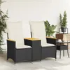 vidaXL Sofa ogrodowa 2-osobowa regulowana ze stolikiem z Podgląd zdjęcia produktu 2
