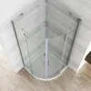 MIQU Duschkabine Viertelkreis 90 x 90 x 195 cm Runddusche Produktbild-Vorschau 3