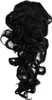WIG ME UP Zopf, lockig, Gummizug, Schwarz WK03-1 Produktbild-Vorschau 1