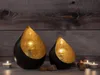 Set di portacandele 2 pezzi Portacandele a goccia nero Anteprima dell’immagine prodotto 2