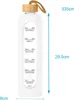 Intirilife Trinkflasche aus Glas mit Zeitmarkierung in Weiß Produktbild-Vorschau 2