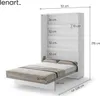 Schrankbett 140 x 200 Vertikal BC-01 Weiß Matt LENART BED Produktbild-Vorschau 4