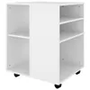The Living Store Rollschrank Weiß 60x53x72 cm Holzwerkstoff Produktbild-Vorschau 5