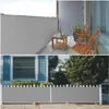 A collage showing a balcony privacy screen and a fence privacy screen. Produktbild-Vorschau
