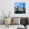 DEQORI Glasbild Echtglas 50x50 cm 'Blick auf Petronas Produktbild-Vorschau 3