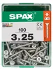 Packung mit 100 Spax Flachkopf-Stahlschrauben, 3 mm Produktbild-Vorschau 4